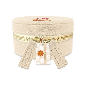 Boîte à bijoux beige "Jolie Mamie", un cadeau chic et pratique pour grand-mère | jourdefete.com