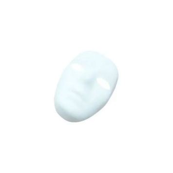 Masque blanc sans front en plastique à décorer - Homme