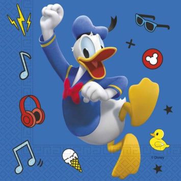 serviettes-jetables-anniversaire-mickey-donald | jourdefete.com