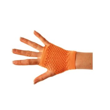 Mitaines Oranges Fluo en Résille