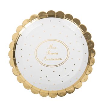 8 assiettes carton mon premier anniversaire | jourdefete.com