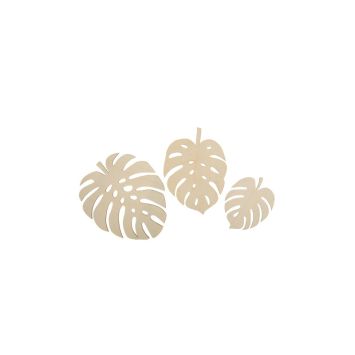 3 feuilles monstera en bois collection beach and surf | jourdefete.com