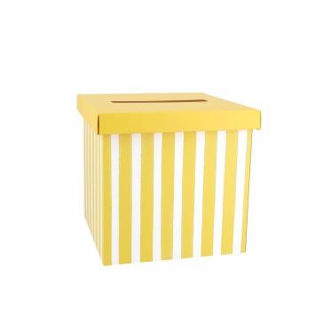 Urne à rayures Mix & Match 20x20 cm pour mariage, anniversaire ou fête | jourdefete.com
