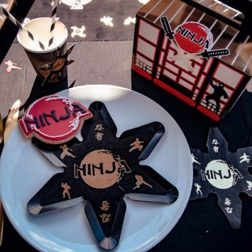 8 Assiettes en carton - Collection Ninja 
