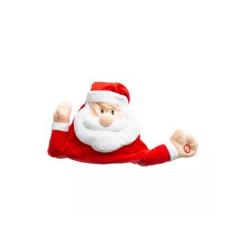 Bonnet de Noël en peluche chantant - 22 cm | jourdefete.com