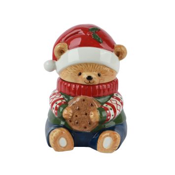 Bonbonnière en forme d'ours de Noël - 20 cm