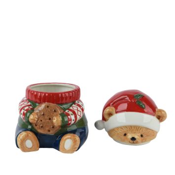 Bonbonnière en forme d'ours de Noël - 20 cm