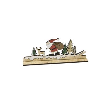 scène du Père Noël dans la forêt en bois | jourdefete.com