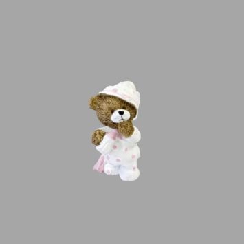 Figurine en Résine - Baby Shower - Ourson Rose | jourdefete.com