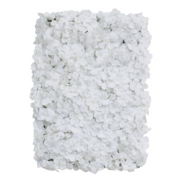 Panneau floral avec hortensias blancs artificiels | jourdefete.com