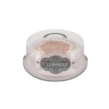 Boîte à gâteaux de transport en plastique gris
