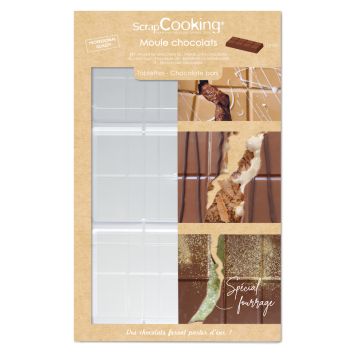 Moule à chocolat rigide tablettes ScrapCooking pour pâtisserie créative | jourdefete.com