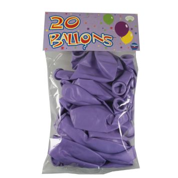 20 Ballons de Baudruche Lilas