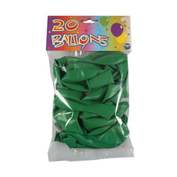 20 Ballons de Baudruche Vert Prairie 