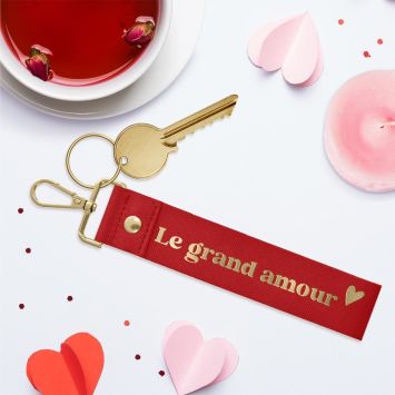 Porte-clé avec lanière - Saint-Valentin - Collection Chéri Chérie