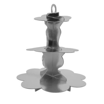 Présentoir à gâteaux de 3 étages - 37 cm - Couleur au choix