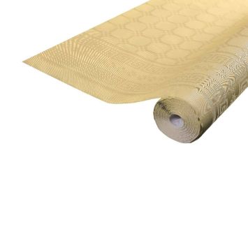 Rouleau de Nappe Damassé Or 25 m
