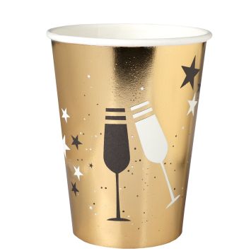 10 gobelets en carton - Nouvel An - 270 ml - Collection Bonne Année Champagne