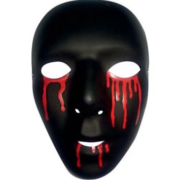 Masque Noir avec Larmes de Sang