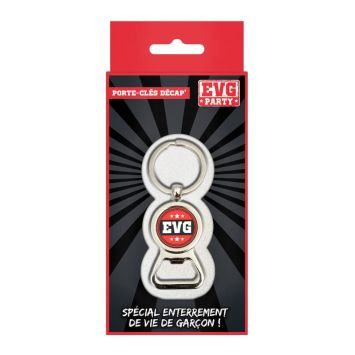 Porte-clé décapsuleur "EVG" | jourdefete.com