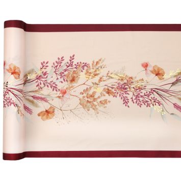 Chemin de table en polyester - 28 cm x 2,5 m - Collection Sienne