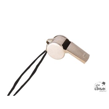 Sifflet métal avec cordon pour animations et fêtes | jourdefete.com