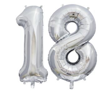 Ballon chiffre argenté pour décoration d’anniversaire | jourdefete.com