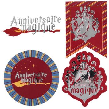 Lot de 16 stickers - Sorcier | jourdefete.com