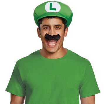 Casquette et moustache de Luigi pour adulte | jourdefete.com