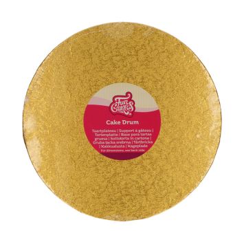 Support à gâteau rond et doré de 25 cm pour vos gâteaux élégants | jourdefete.com