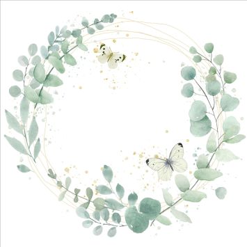 Serviette motif printanier et bucolique | jourdefete.com