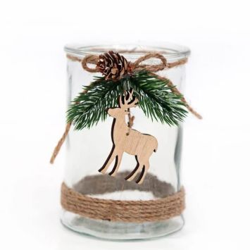 photophore--bougie-verre-renne-noel-decoration-table | jourdefete.com
