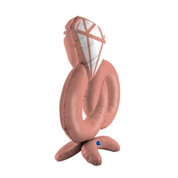 Ballon en Aluminium - Alliances en Rose Gold - 99 cm