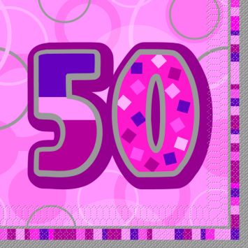 serviette en papier anniversaire 50 ans
