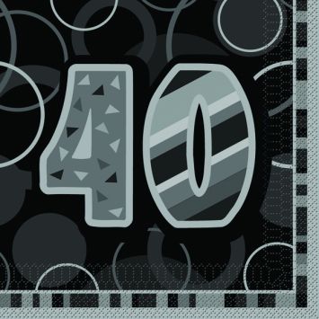 serviette en papier anniversaire 40 ans