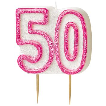 bougie d'anniversaire chiffres 50 ans