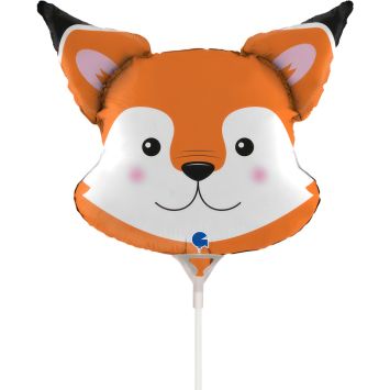 Ballon en aluminium à forme - Tête de Renard - 28 x 24 cm