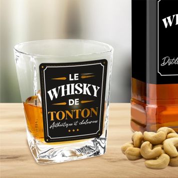 Verre à Whisky affectif - Le Whisky de Tonton - Collection Famille d'Amour