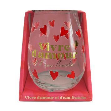 Verre rond - Saint-Valentin - Collection Chéri Chérie