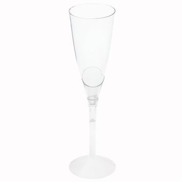 Flûtes à champagne transparentes en polystyrène 13,9 cl | jourdefete.com