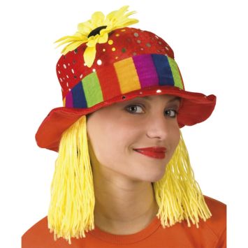 Chapeau de Femme Clown avec Tournesol