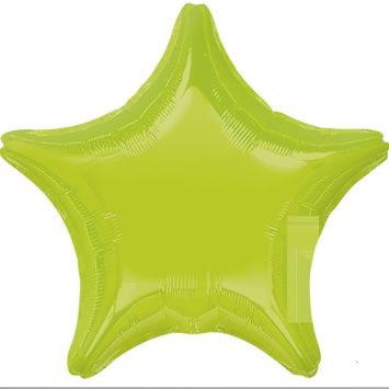 Ballon Métallique Hélium Etoile - Vert Citron