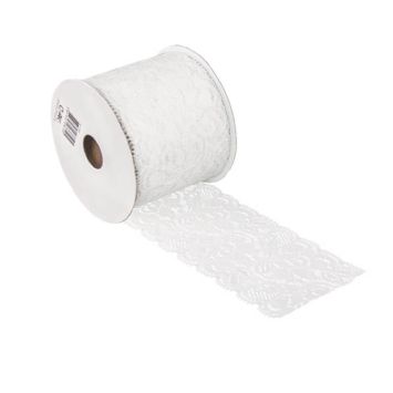 Bobine de ruban en dentelle blanche 7cm x 2m