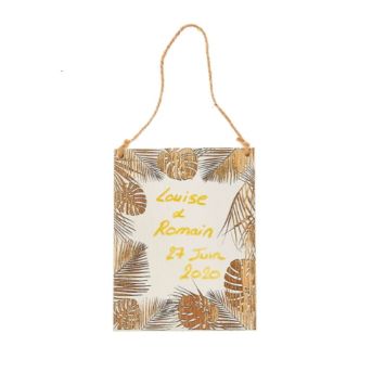 pancarte-feuille-or-personnalisable|jourdefete.com