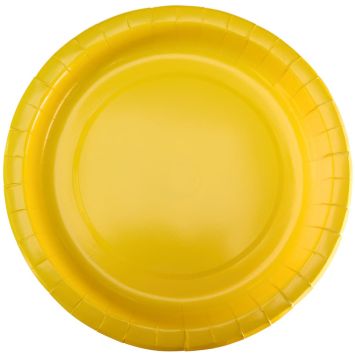 10 assiettes en carton - Diamètre 22 cm - Couleur au choix