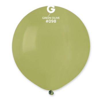 Ballons métallisés Vert Olive de 48 cm pour une décoration naturelle | jourdefete.com
