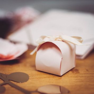 10 Boîtes arrondies - 7 cm - Couleur Rose Poudre