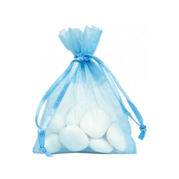 10 contenants en tissu organdi - 7,5 x 10 cm - Couleur au choix