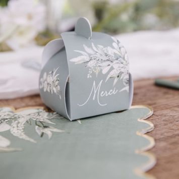 10 contenants "Merci" FSC® - 5 x 7 cm - Collection Greenery