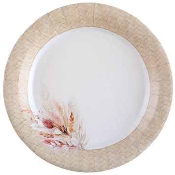 Lot de 10 assiettes - 22,5 cm - Romance Champêtre | jourdefete.com